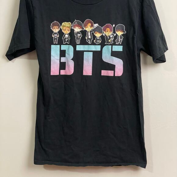 Port & Company BTS Small short sleeve T-shirt black band K-Pop casual fandom - Picture 3 of 7